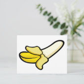 Cartoon Peeled Banana Fruit Briefkaart (Staand voorkant)