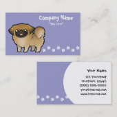 Cartoon Pekeingese (gesneden puppy) Visitekaartje (Voorkant / Achterkant)