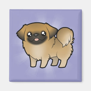 Cartoon Pekeingese (puppy cut) Magneet