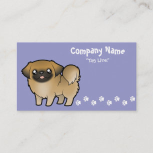Cartoon Pekingees (puppy cut) Visitekaartje