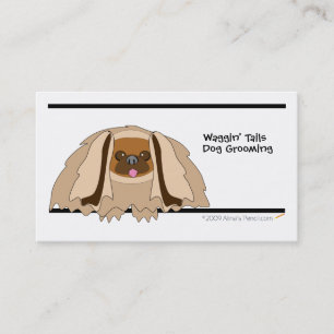 Cartoon Pekingese Dog Business Card Template Visitekaartje