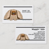 Cartoon Pekingese Dog Business Card Template Visitekaartje (Voorkant / Achterkant)