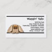 Cartoon Pekingese Dog Business Card Template Visitekaartje (Achterkant)