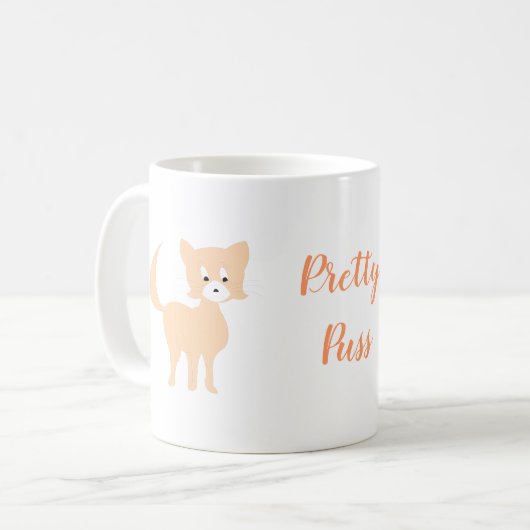 Cartoon pekkat Puss Coffee Mok (Voorkant links)
