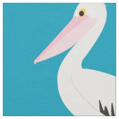 Cartoon Pelican Print Pattern Stof (Close Up)