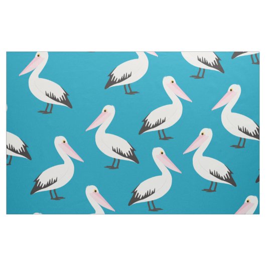 Cartoon Pelican Print Pattern Stof (Fat Quarter)