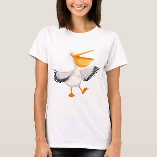 Cartoon Pelican T-shirt (Voorkant)