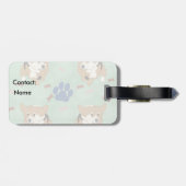 Cartoon Pembroke Welsh Corgi Bagagelabel (Achterkant horizontaal)