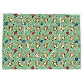 Cartoon Pembroke Welsh Corgi Large Cadeautasje (Achterkant)