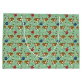 Cartoon Pembroke Welsh Corgi Large Cadeautasje (Achterkant)