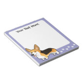 Cartoon Pembroke Welsh Corgi Notitieblok (Schuin)