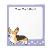 Cartoon Pembroke Welsh Corgi Notitieblok (Voorkant)