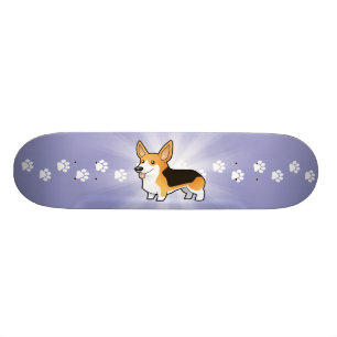 Cartoon Pembroke Welsh Corgi Persoonlijk Skateboard