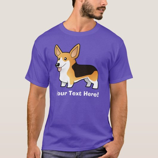 Cartoon Pembroke Welsh Corgi T-shirt (Voorkant)