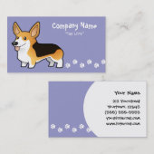 Cartoon Pembroke Welsh Corgi Visitekaartje (Voorkant / Achterkant)