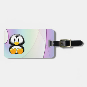 Cartoon Penguin Bagagelabel
