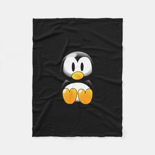 Cartoon Penguin Fleece Deken (Voorkant)