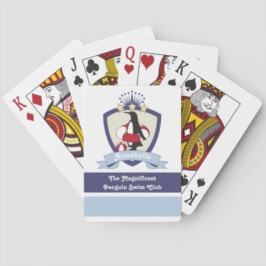 Cartoon Penguin Kinder Pokerkaarten (Achterkant)