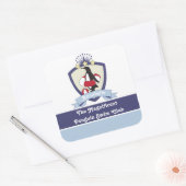 Cartoon Penguin Kinder Vierkante Sticker (Envelop)