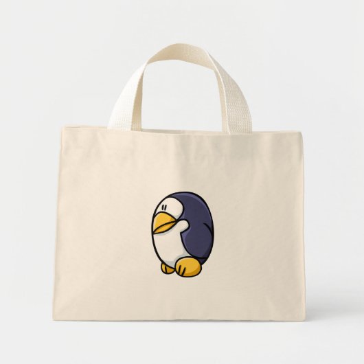 Cartoon Penguin Mini Tote Bag (Voorkant)