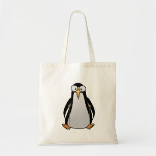Cartoon Penguin op krukken. Tote Bag