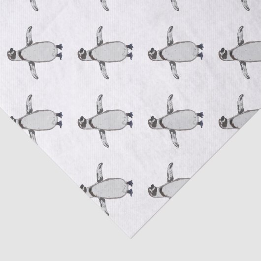 Cartoon Penguin Tissuepapier (Detail)
