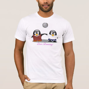 Cartoon Penguins Disco Dansend Shirt