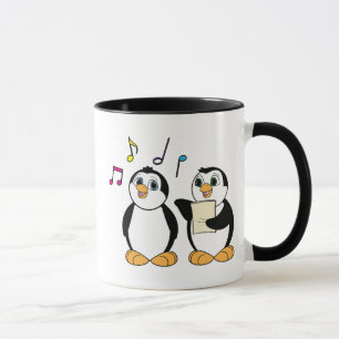 Cartoon Penguins Singing Mok