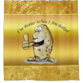 cartoon personage aardappel met grote ogen 1 douchegordijn (Voorkant)