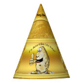 cartoon personage aardappel met grote ogen 1 feesthoedjes (Voorkant)