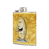 cartoon personage aardappel met grote ogen 1 heupfles (Links)