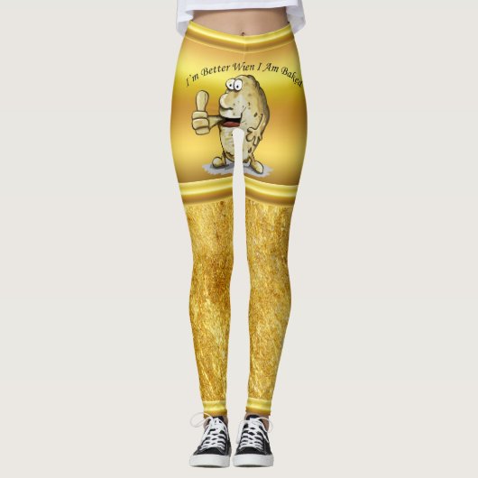 cartoon personage aardappel met grote ogen 1 leggings (Voorkant)