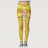 cartoon personage aardappel met grote ogen 2 leggings (Voorkant)