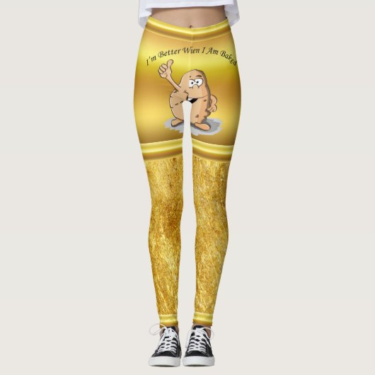 cartoon personage aardappel met grote ogen 2 leggings (Voorkant)