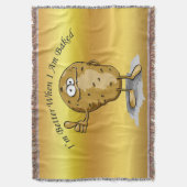 cartoon personage aardappel met grote ogen 3 deken (Voorkant Verticaal)