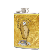 cartoon personage aardappel met grote ogen 3 heupfles (Links)