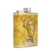 cartoon personage aardappel met grote ogen 3 heupfles (Rechts)