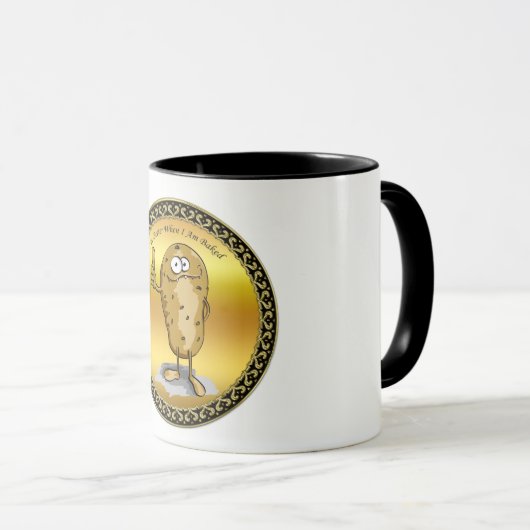 cartoon personage aardappel met grote ogen 3 mok (Voorkant rechts)