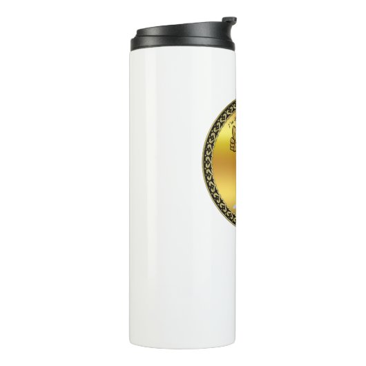 cartoon personage aardappel met grote ogen 3 thermosbeker (Gedraaid links)