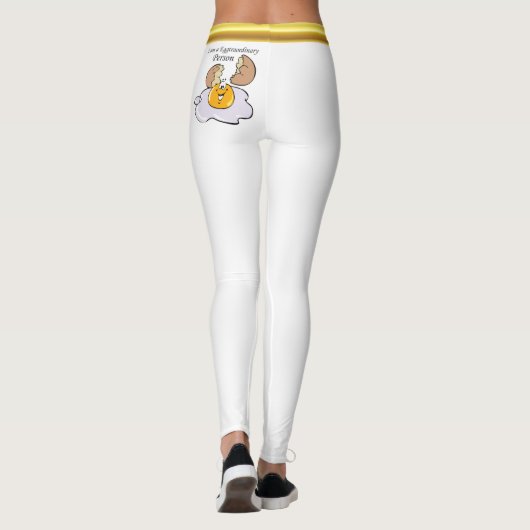 cartoon personage frituurde eicel met grote glimla leggings (Achterkant)