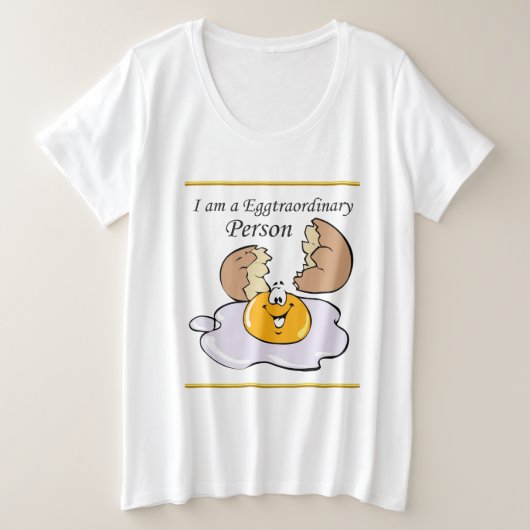 cartoon personage frituurde eicel met grote glimla maat t-shirt (Design voorkant)