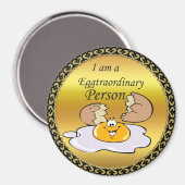 cartoon personage frituurde eicel met grote glimla magneet (Voorkant / Achterkant)