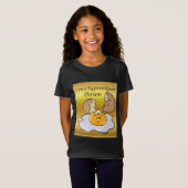 cartoon personage frituurde eicel met grote glimla t-shirt (Voorkant volledig)