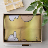 cartoon personage frituurde eicel met grote glimla tissuepapier (Geschenk)