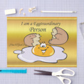 cartoon personage frituurde eicel met grote glimla tissuepapier (Craft)