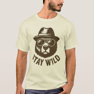 Cartoon personage in Grunge stijl T-shirt