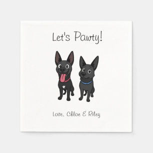 Cartoon Pet cocktail servet