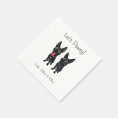 Cartoon Pet cocktail servet (Hoek)