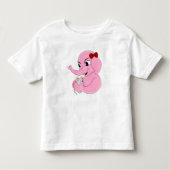 Cartoon peuter-t-shirt met jute olifant kinder shirts (Voorkant)