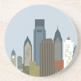 Cartoon Philadelphia Zandsteen Onderzetter